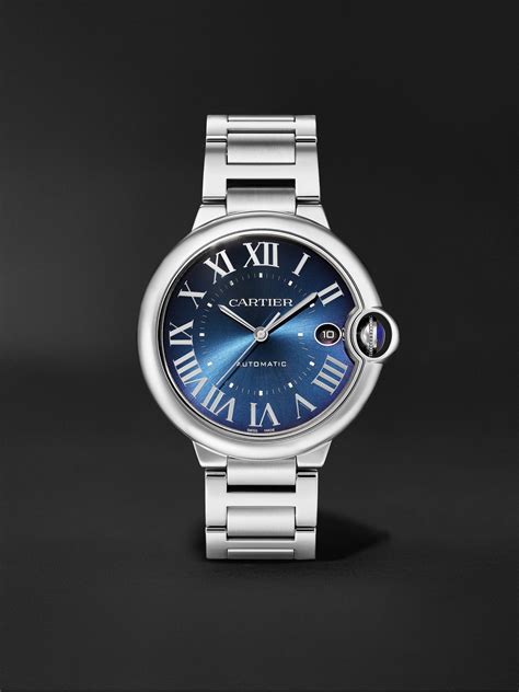 cartier ballon bleu stainless steel